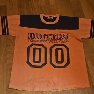 Hooters Orange and Black Football Team Shirt